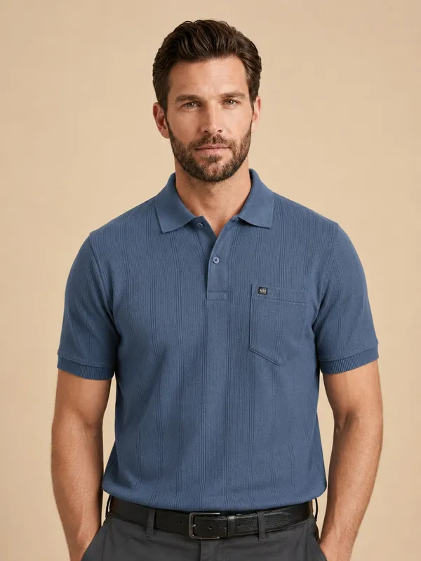 Blue_Selection_Knit_Collar_T-Shirt_For_Men