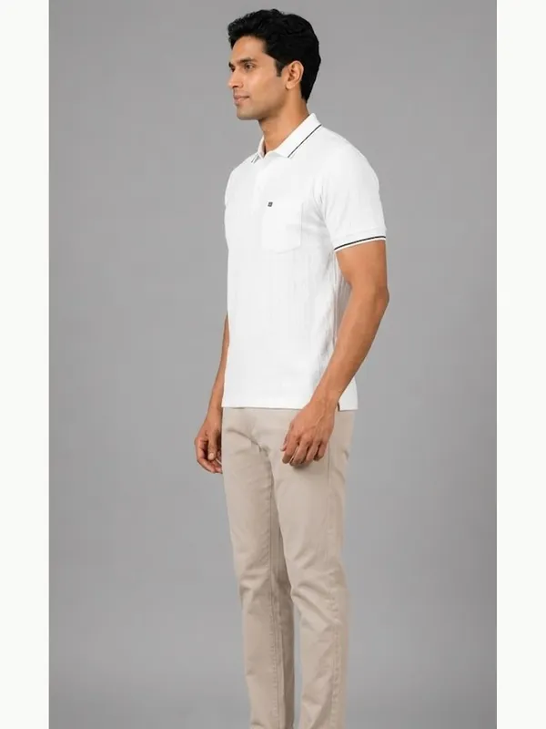 White_Cotton_Jacquard_Tipped_Polo_T-Shirt_For_Men