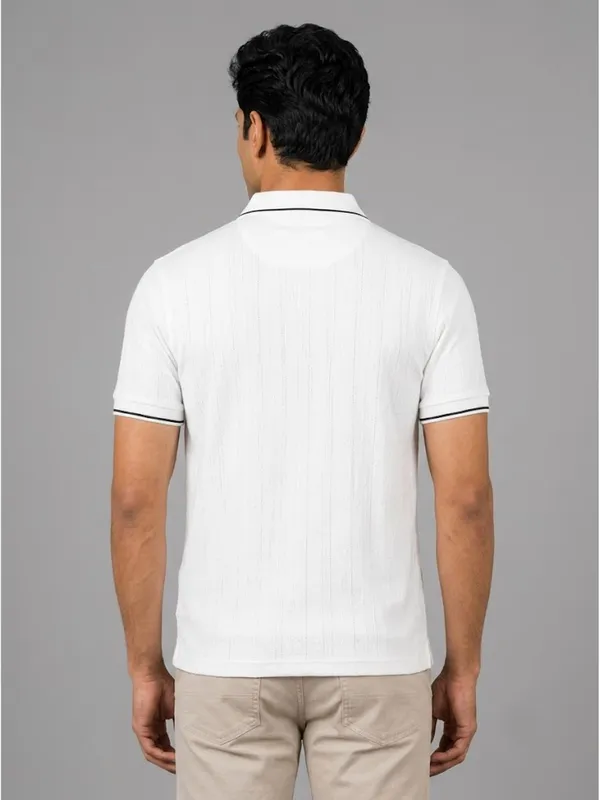 White_Cotton_Jacquard_Tipped_Polo_T-Shirt_For_Men