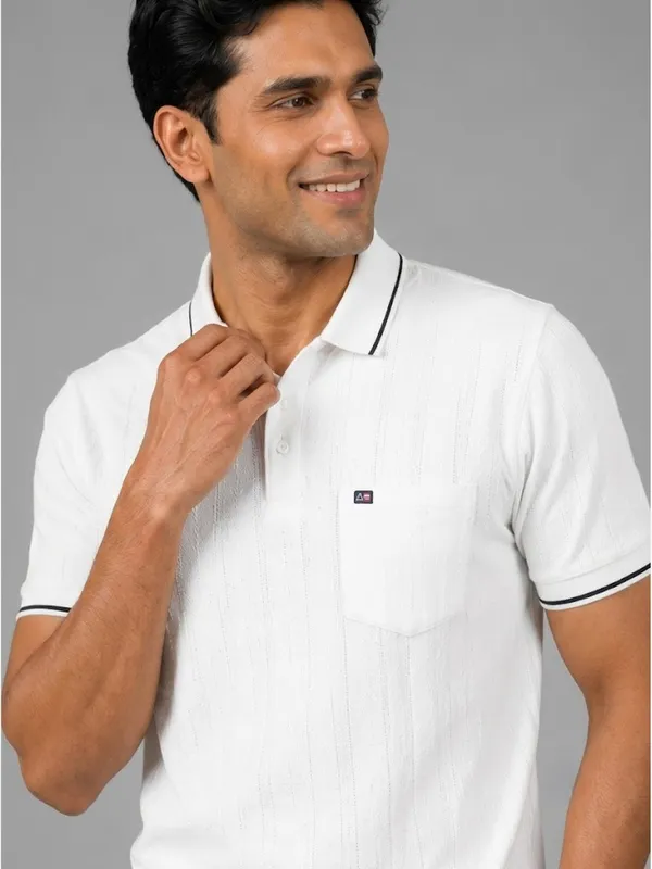 White_Cotton_Jacquard_Tipped_Polo_T-Shirt_For_Men