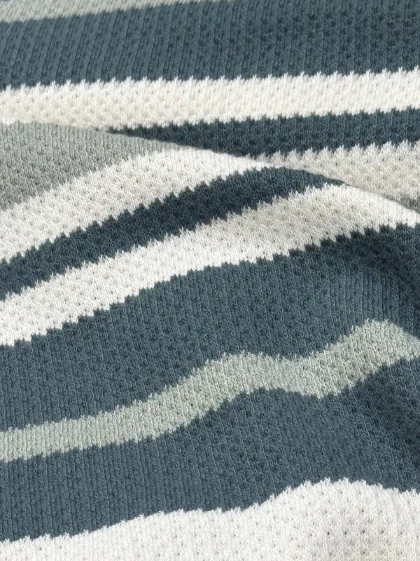 Multicolor_Heritage_Striped_Knit_Polo_With_Zip_T-Shirt_For_Men