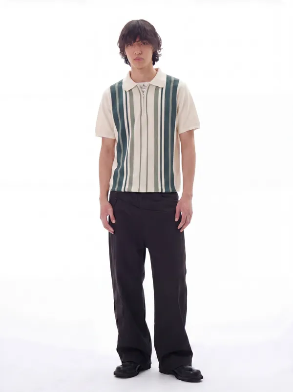 Multicolor_Heritage_Striped_Knit_Polo_With_Zip_T-Shirt_For_Men