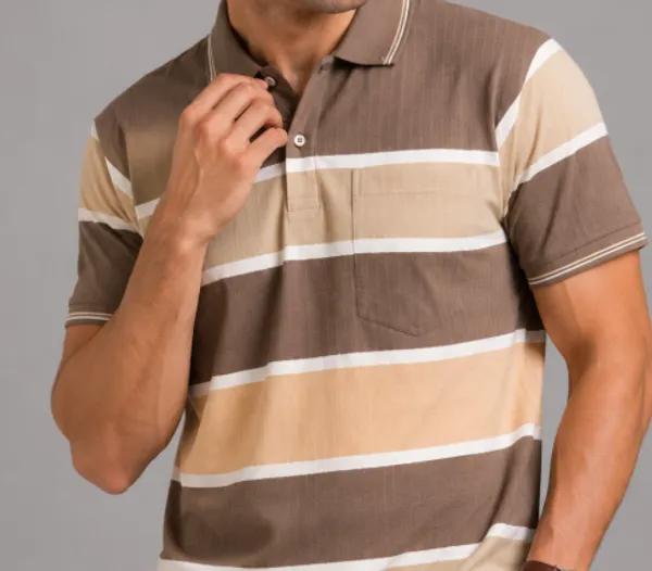 Brown_Multi_Striped_Polo_T-Shirt_For_Men