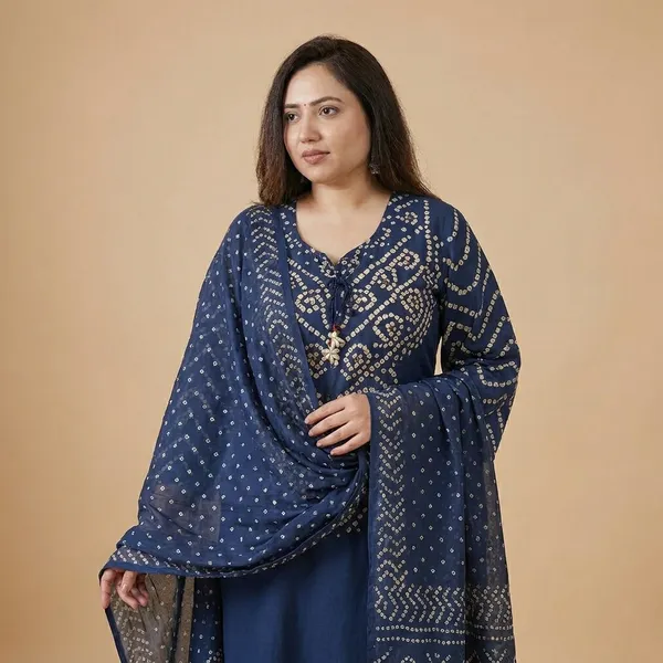 Navy_Blue_Cotton_Kurta_Set_For_Women
