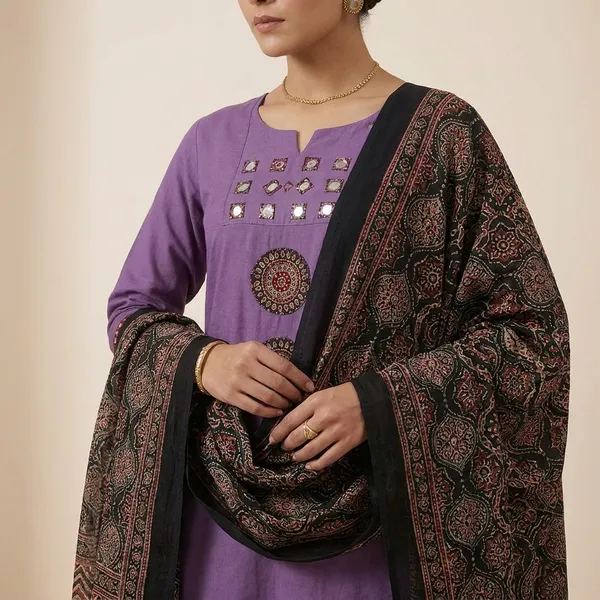 Purple_Cotton_Suit_Set_For_Women