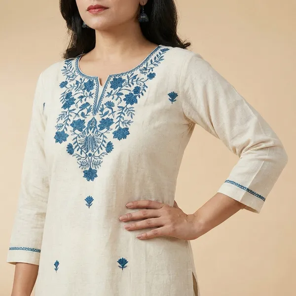 White_Cotton_Kurta_For_Women