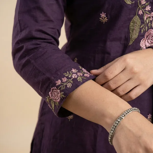 Purple_Cotton_Kurta_Set_With_Dupatta_For_Women
