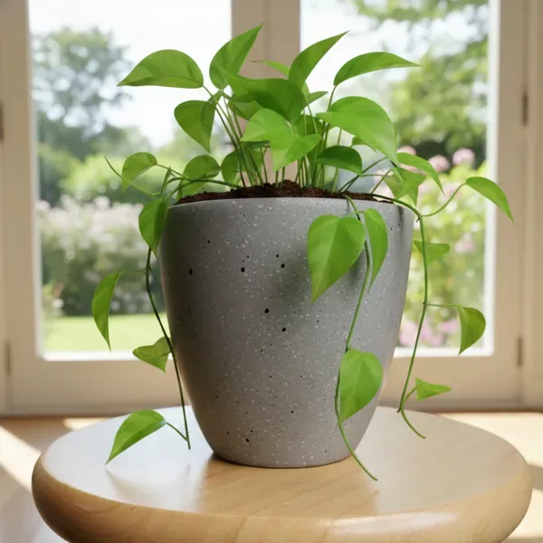 Handmade_Terracotta_Stone_Finish_Indoor_Planter_Graystone