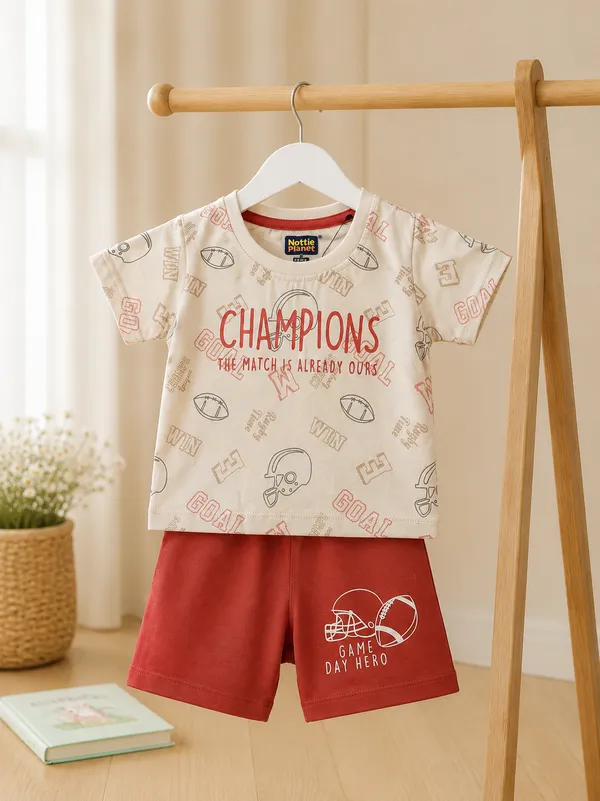 Baby_Boys_Champions_Print_Cotton_T-Shirt_&_Shorts_Clothing_Set_|_Sports_Theme_Co-Ord_Set_|_Red