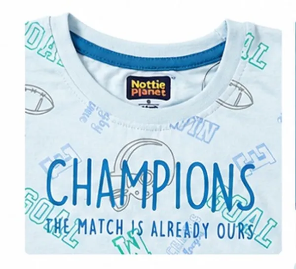 Baby_Boys_Champions_Print_Cotton_T-Shirt_&_Shorts_Clothing_Set_|_Sports_Theme_Co-Ord_Set_|_Sky_Blue_&_Royal_Blue