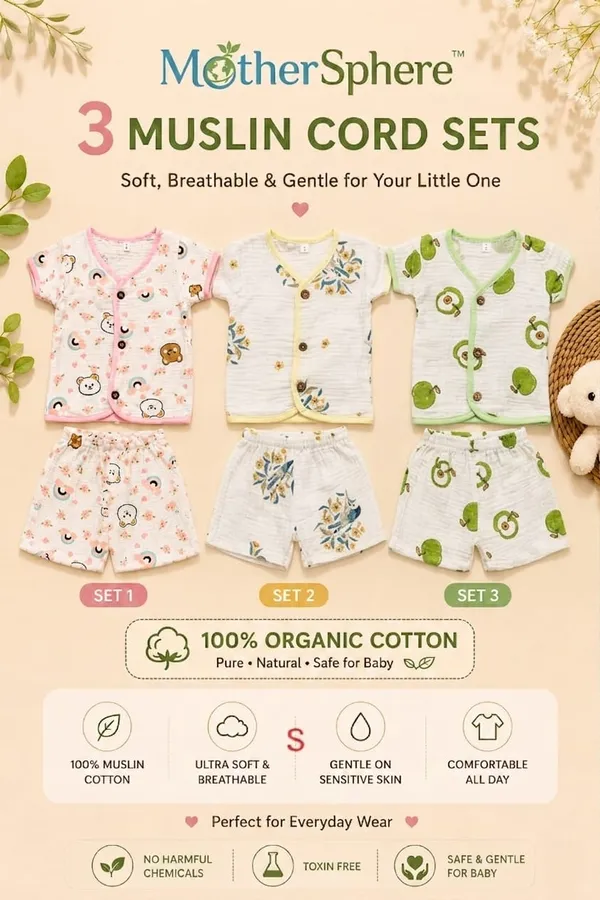 Combo_set_of_3_Kids_Muslin_Cotton_Co-Ord_Set_|_Snap_Button_Co-ord_Set_|_White_Jabla_for_Baby_Boys_&_Girls_&_Shorts_Set_|_Breathable_Fabric_|_Daily_Wear_Outfit_for_Babies