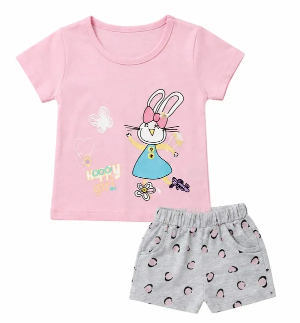 Pink_Cotton_Premium_T-Shirt_And_Shorts_Set_For_Babies