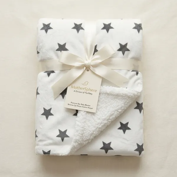 Soft_Fleece_Baby_Blanket_with_Star_Print_white|_Newborn_Swaddle_Wrap_|_Ultra_Cozy,_Lightweight_&_Breathable_|_Infant_Bedding_|_Baby_Shower_Gift_|_0-24_Months_100_*_75_cm_|_Unisex_Baby_Blanket