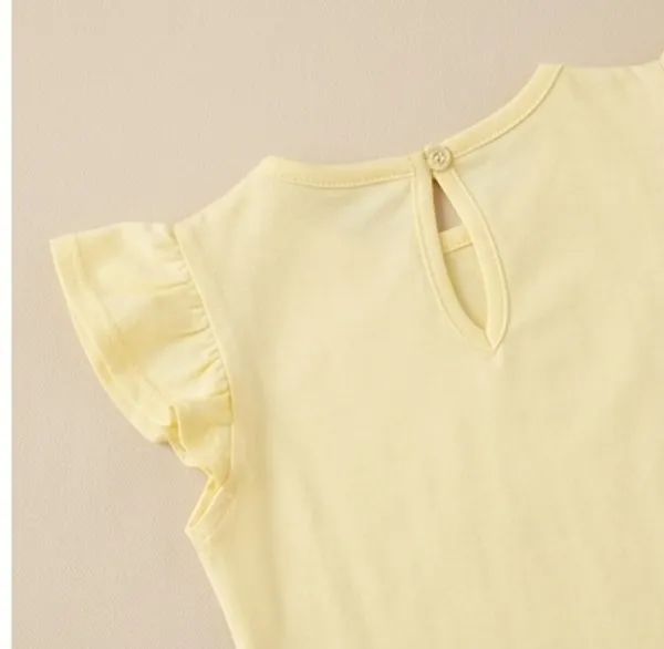 Yellow_Girls_100%_Cotton_Bio_Washed_Printed_T-Shirt_and_Shorts_Co-ords_Clothing_Set_|_Premium_Soft_&_Breathable_Summer_Casual_Comfort_Outfit_for_Girls_|_size_16