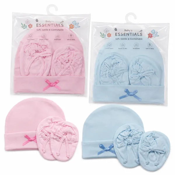 Cotton_Premium_Cap,_mitten_and_socks_set_For_Babies_combo_pack_of_2_|_Baby_Mittens_Caps_Gloves_and_Booty_Combo_Set_|_Unisex_Booty_Set_|_Durable_Cotton_Gift_Set_|__Hand_Gloves_and_Socks_Combo