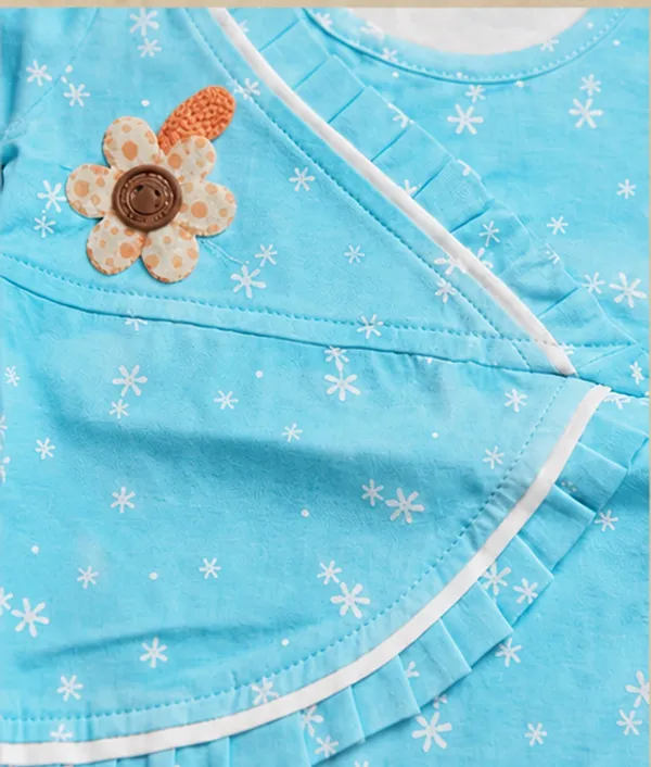 Green/Blue_Pure_Cotton_Casual_Printed_Frock_&_panty_Set_for_baby_girl_size_0