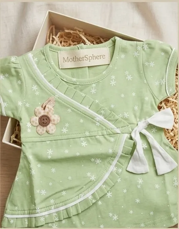 Green/Blue_Pure_Cotton_Casual_Printed_Frock_&_panty_Set_for_baby_girl_size_0