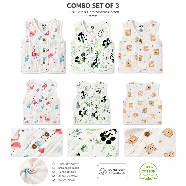 Organic_Cotton_Muslin_Button_Jhabla_combo_set_of_3_(Print_may_vary)_|_Printed_Jabla_|_for_Boys_&_Girls_|_Soft_&_Comfortable_Baby_Products_|_Sleeveless_Vest_|_Snap_Button_Jabla_|_Assorted_Pack_of_3