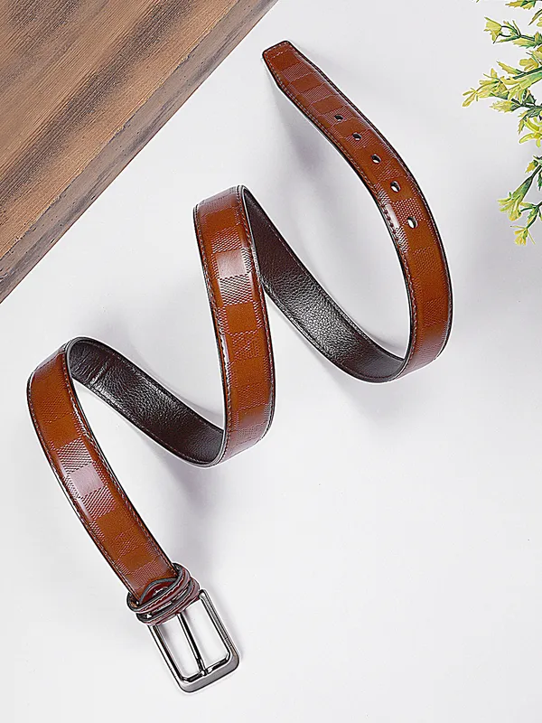 Aries_Checkmate_Belt_For_Men_Brown