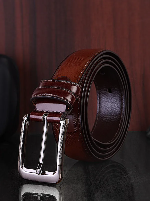 Aries_Checkmate_Belt_For_Men_Brown