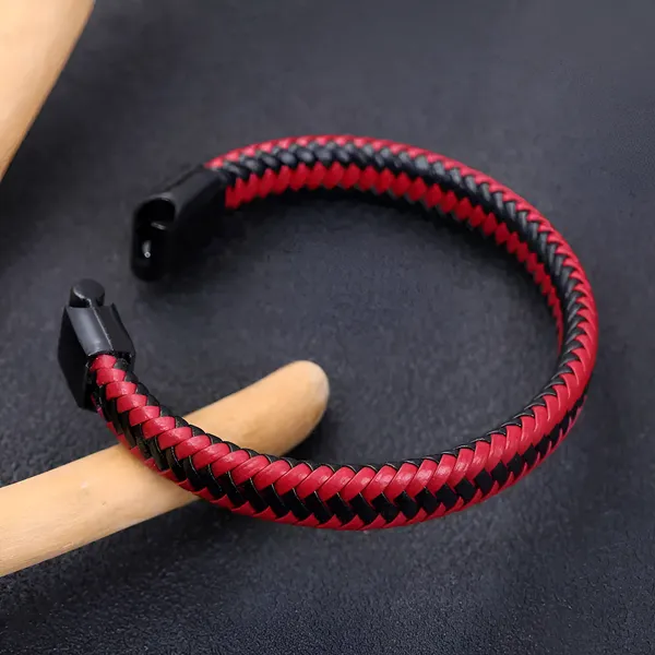 Aries_Magneto_Leather_Band_Red_Black