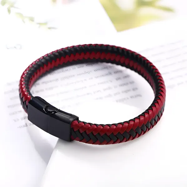 Aries_Magneto_Leather_Band_Red_Black