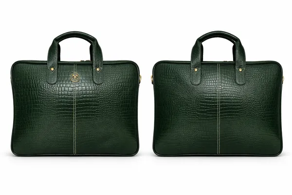Aries_Urban_Classic_Laptop_Bag_16_Inch_Croco_Green