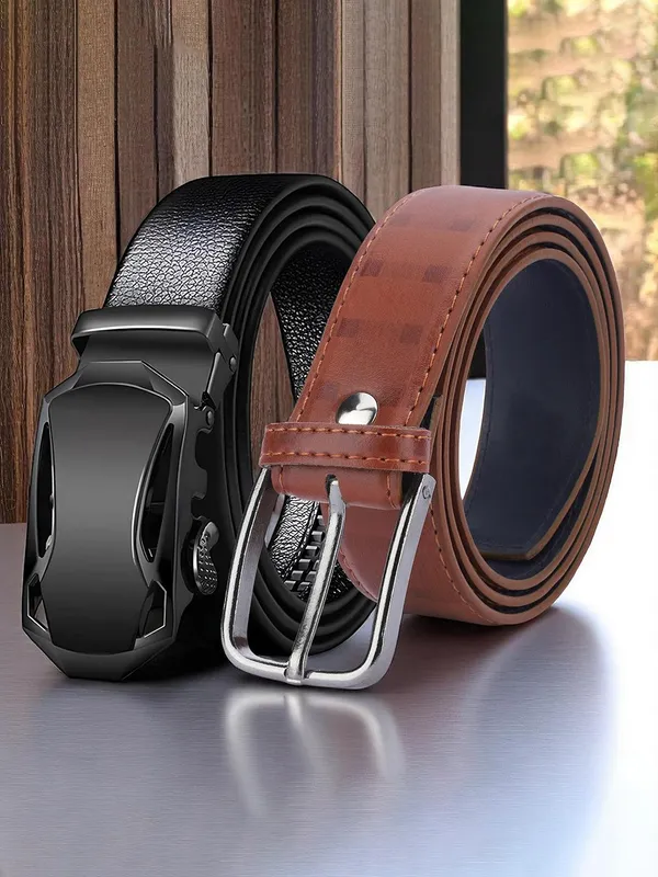 Aries_Men_Pack_Of_2_Formal_Belt_Default_Title