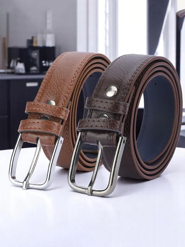 Aries_Men_Pack_Of_2_Formal_Belt_Default_Title