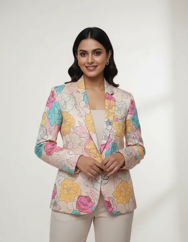 Beige_Crepe_Satin_Blazer_For_Women