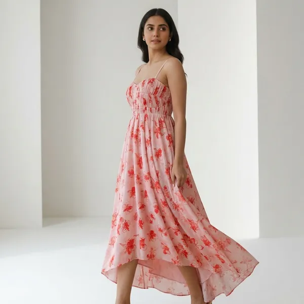 Pink_Modal_High_Low_Dress_For_Women