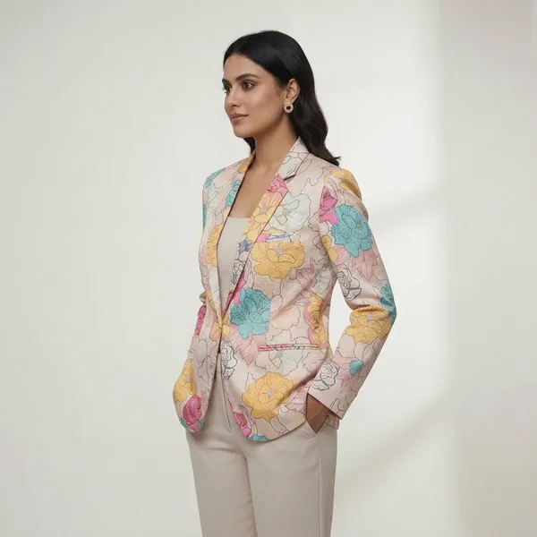 Beige_Crepe_Satin_Blazer_For_Women