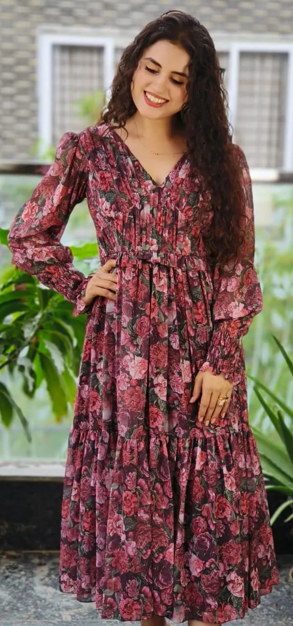 Pink_Georgette_Midi_Dress_For_Women