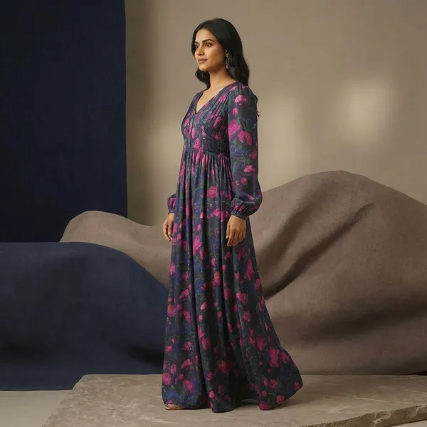 Navy_Blue_Modal_Satin_Long_Maxi_Dress_For_Women