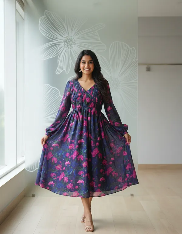 Navy_Blue_Modal_Satin_Flared_Midi_Dress_For_Women