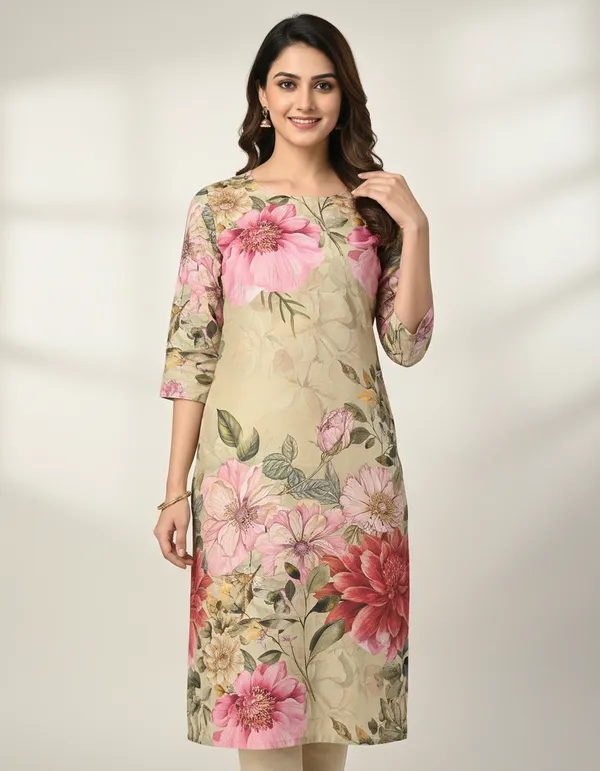 Beige_Muslin_Straight_Fit_Kurti_For_Women