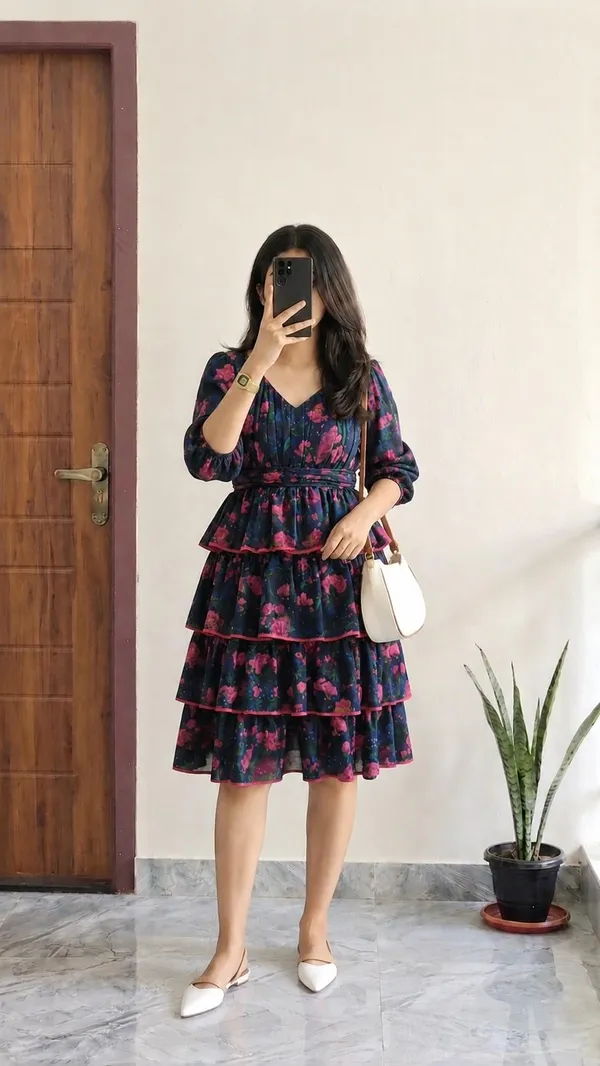 Navy_floral_tiered_dress_with_sleeves