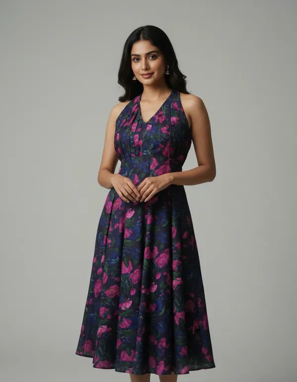 Navy_Blue_Modal_Satin_Fit_And_Flare_Dress_For_Women