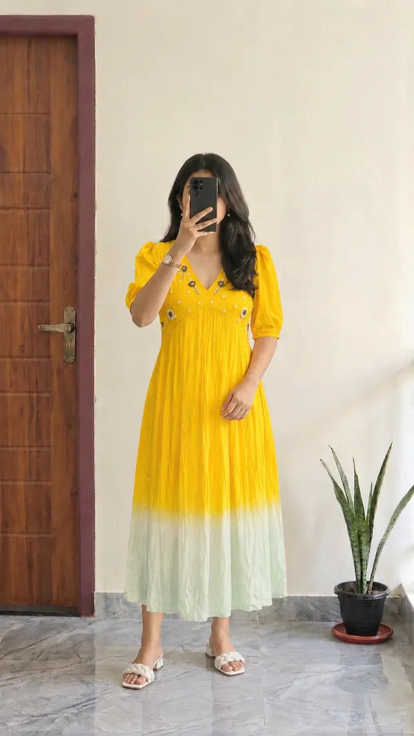 Yellow_silk_chanderi_Empire_Waist_Maxi_Dress_For_Women