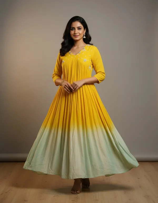 Yellow_silk_chanderi_Empire_Waist_Maxi_Dress_For_Women