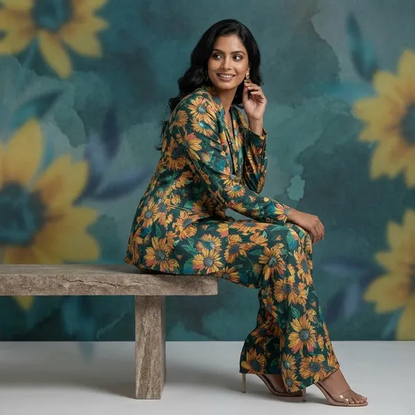 Green_Crepe_Satin_Blazer_&_Trouser_Co-Ord_Set_For_Women