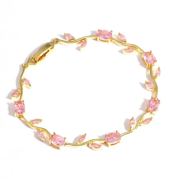 Pink_Tulip_Charm_Bracelet_And_Blush_Heart_Pendant_(Pack_Of_2)