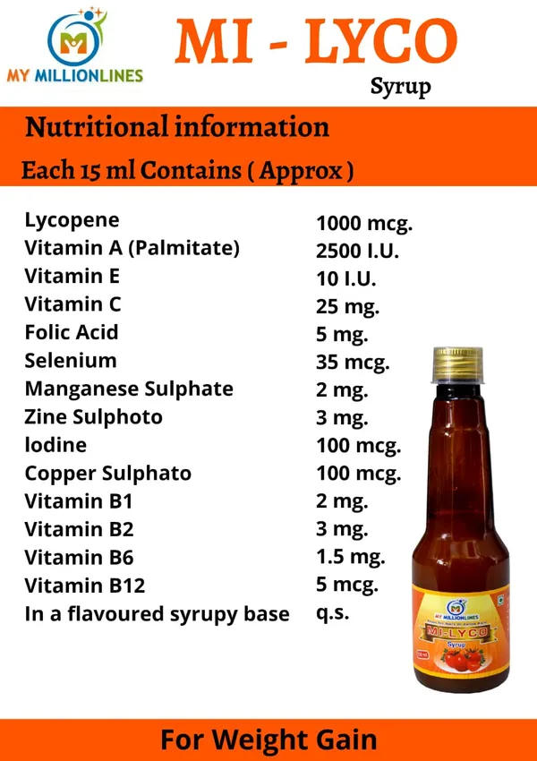 MyMillionLines_Herbs_Weight_Gain_Health_Syrup_Combo_Pack_Of_3