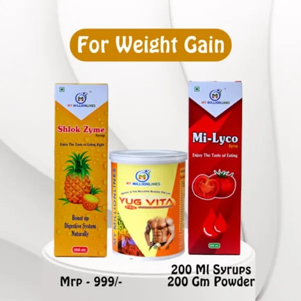 MyMillionLines_Herbs_Weight_Gain_Health_Syrup_Combo_Pack_Of_3