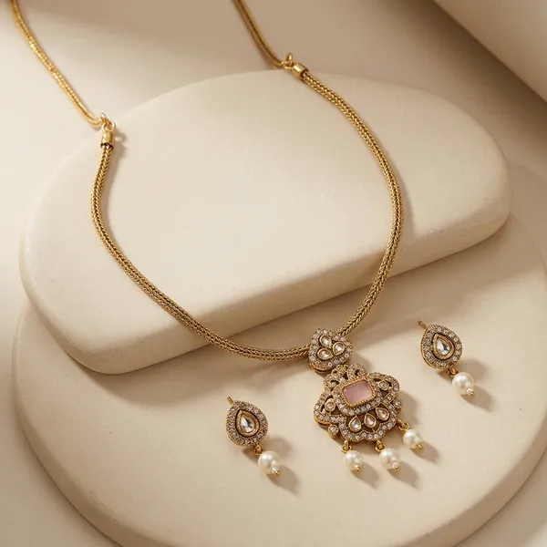 Antique_Gold_Pearl_Metal_Kundan_Necklace_Set_With_Pearl_Drops_For_Women
