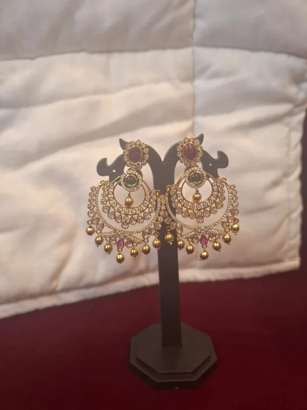 Gold_Metal_Kundan_Meenakari_Chandbali_Earrings_For_Women