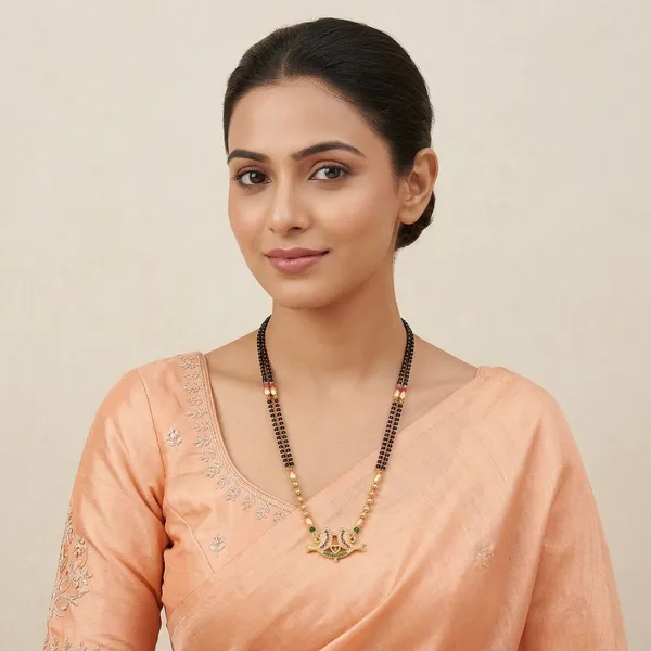 Gold_Metal_Peacock_Mangalsutra_Necklace_For_Women