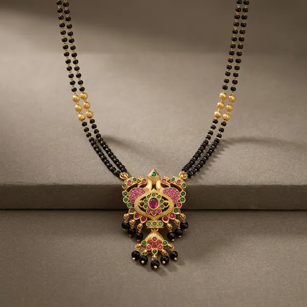Gold_And_Black_Metal_Kundan_Mangalsutra_Necklace_For_Women
