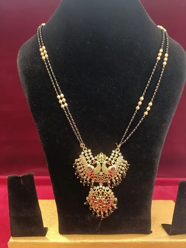 Gold_Metal_Peacock_Mangalsutra_Necklace_For_Women