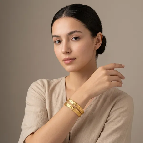 Gold_Metal_Floral_Engraved_Bangles_For_Women